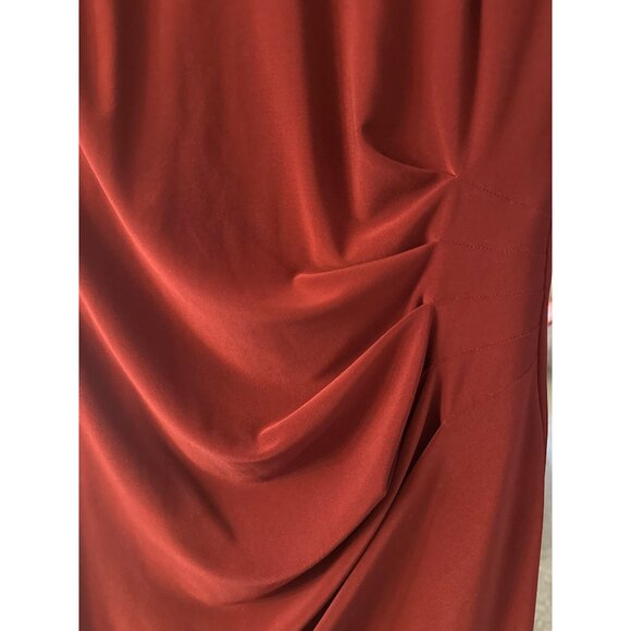 Vintage Y2K Cache Burgundy Beaded Long Sleeve Dress Size 8 Womens Cocktail - Picture 4 of 6